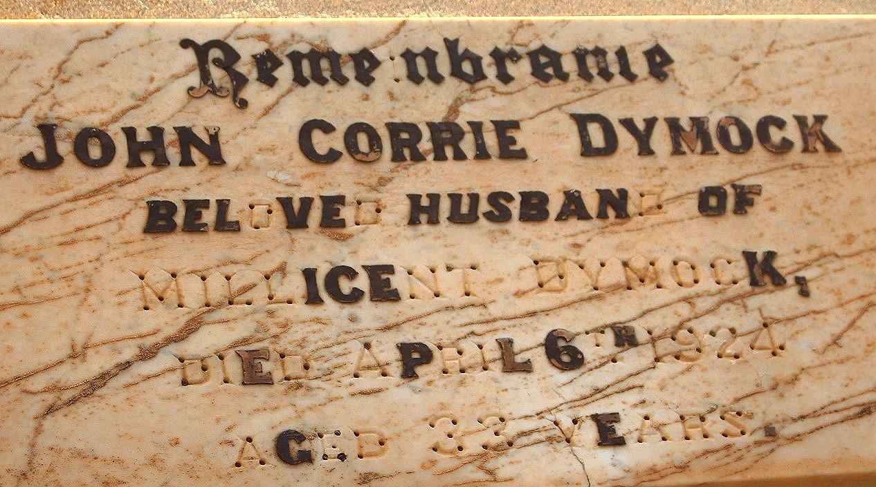 John Corrie Dymock Gravestone